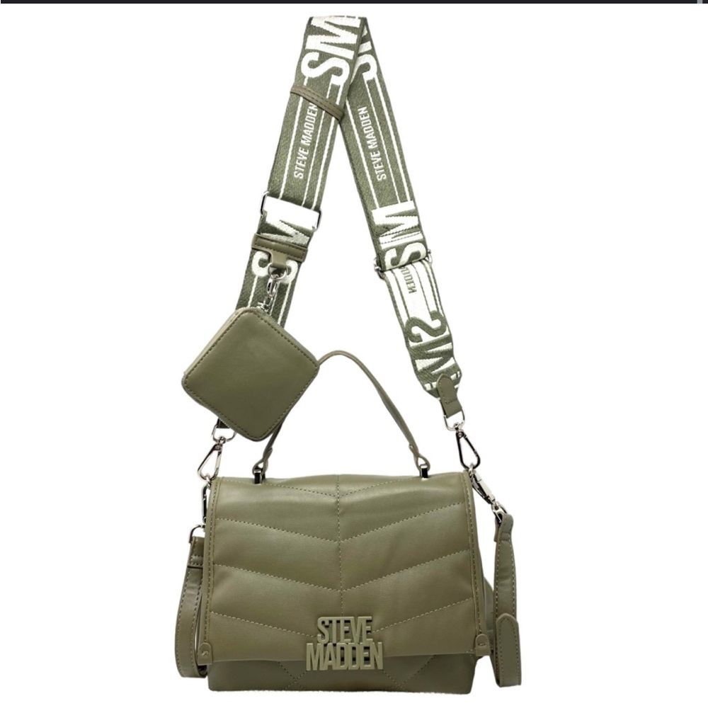 Steve Madden Taupe Quilted Crossbody Bag